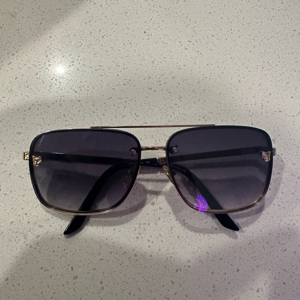 CARTIER Metal Aviator Sunglasses